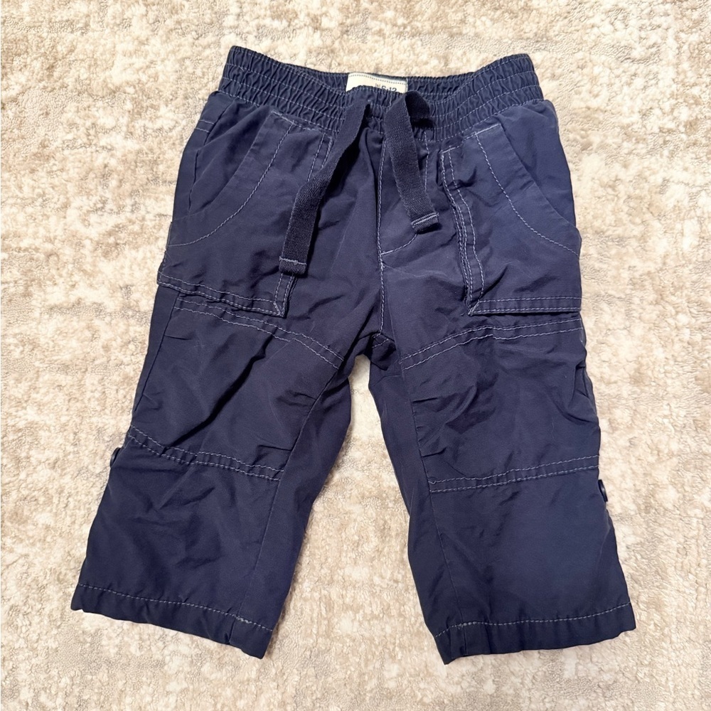Old Navy Kids Y2K  Navy Lined Cargo Pants size 6-12M